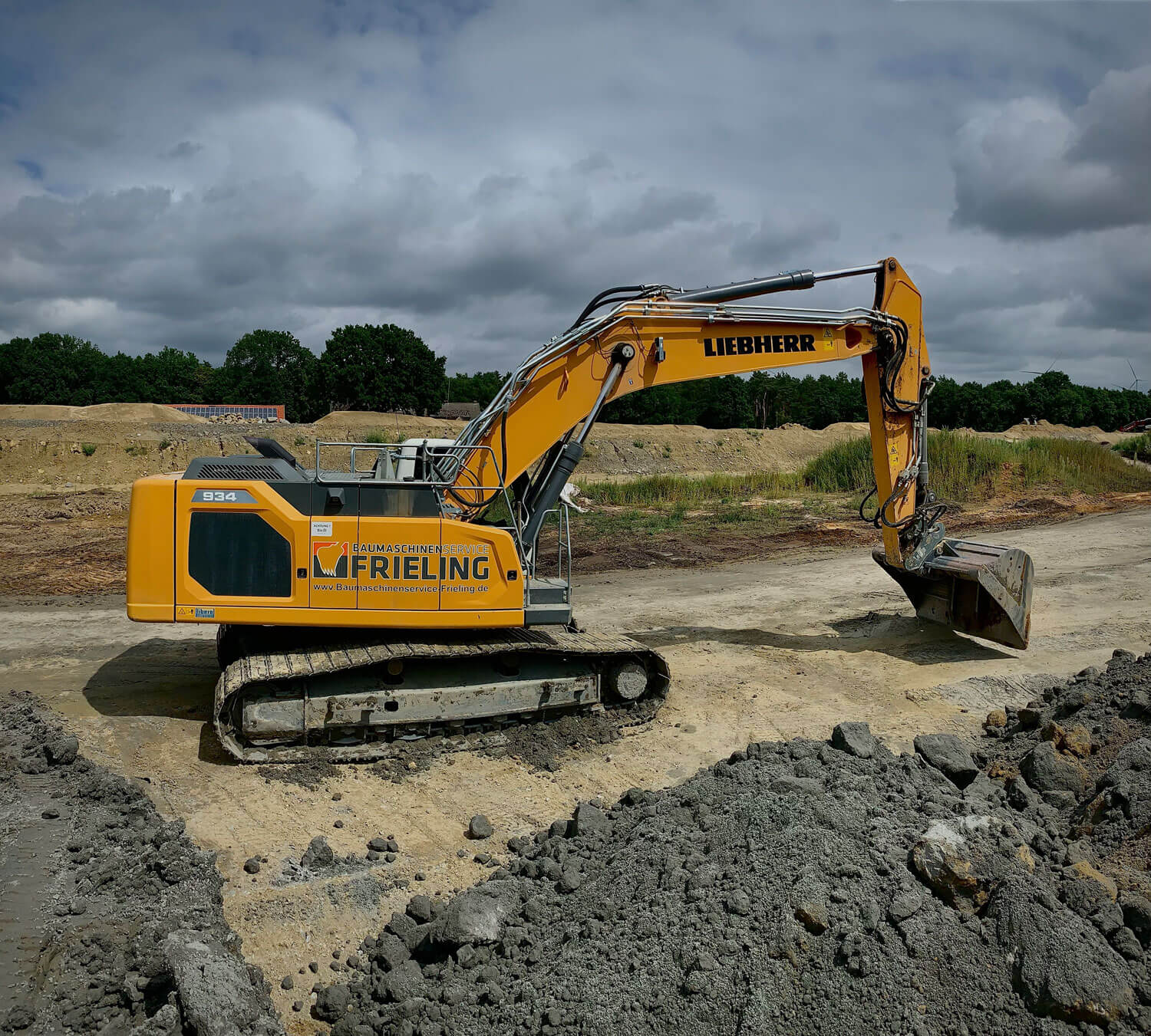 Baustelle mit Bagger