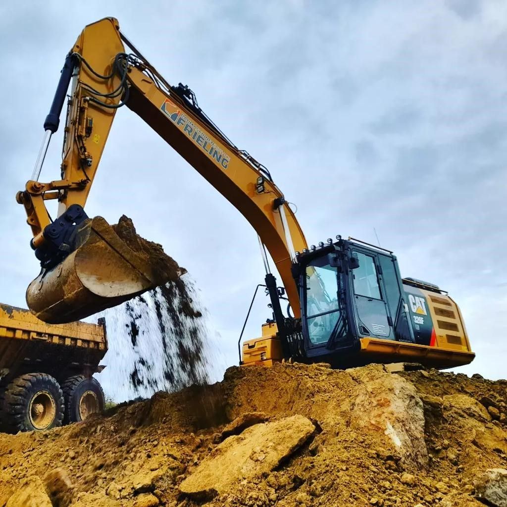 Baustelle mit Baggern